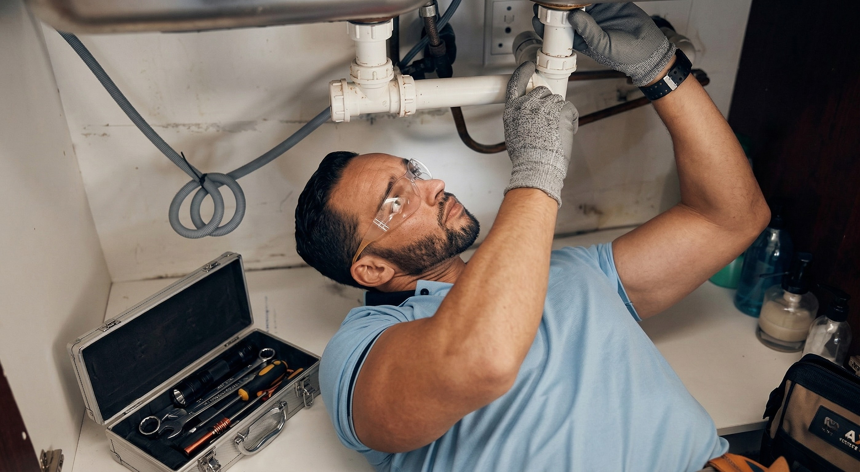 Maintenance professional at work